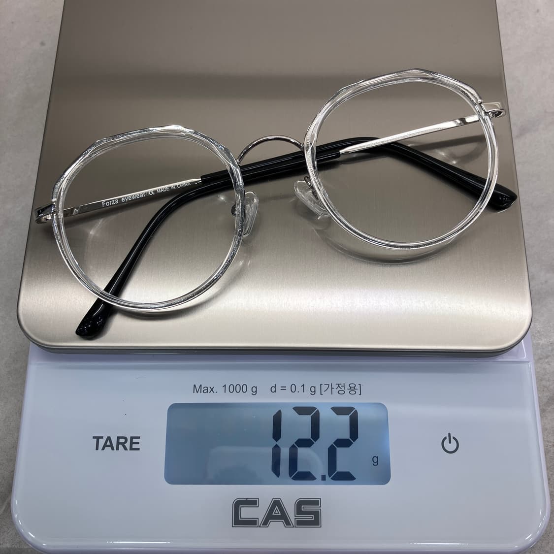C40 FZ 실버 클리어 라운드 콤비 메탈테 안경 상품이미지8