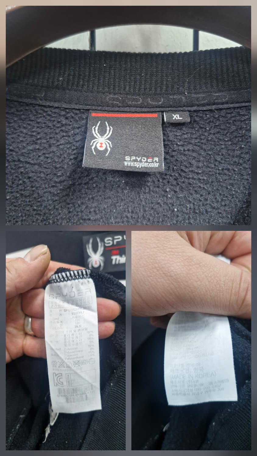 105XL 스파이더 US스키팀 패치 트레이닝 기모 맨투맨. 상품이미지9