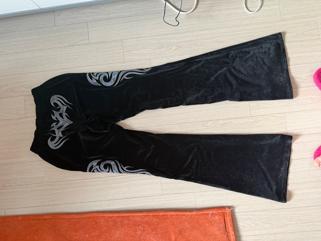 배드블러드 트라이벌 벨벳 팬츠 블랙 상품이미지3