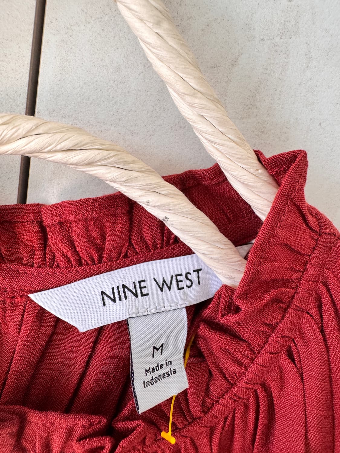 새상품 Nine West 레드 셔링 민소매 블라우스 M(55,66가능) 상품이미지3