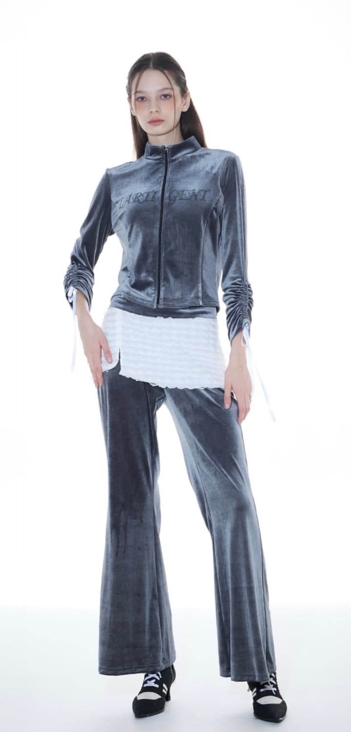 라티젠 L14 VELVET ZIP-UP(CHARCOAL) 벨벳집업 상품이미지3