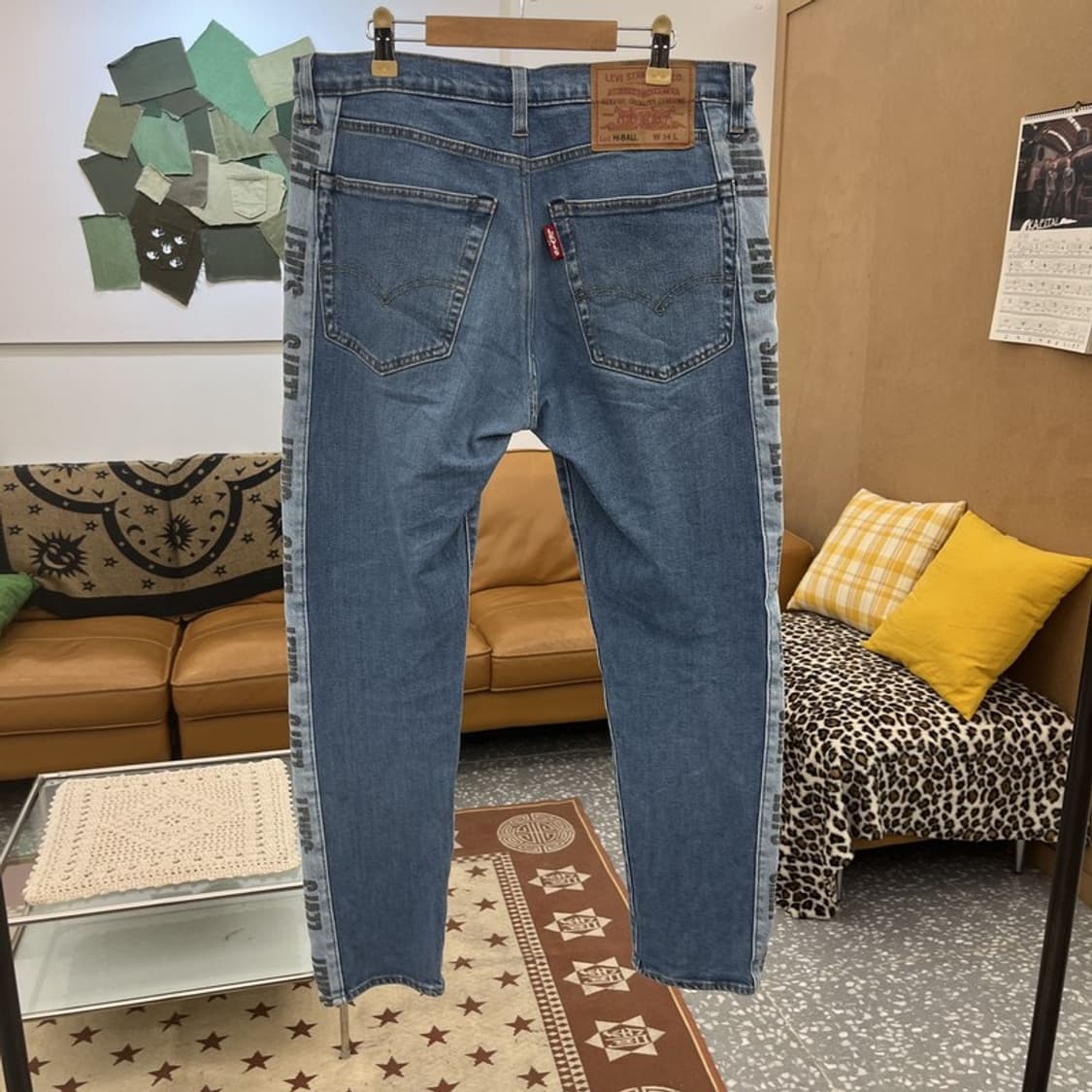 리바이스 HI-BALL 레트로 테이프라인 데님팬츠 34인치 C10163 상품이미지4