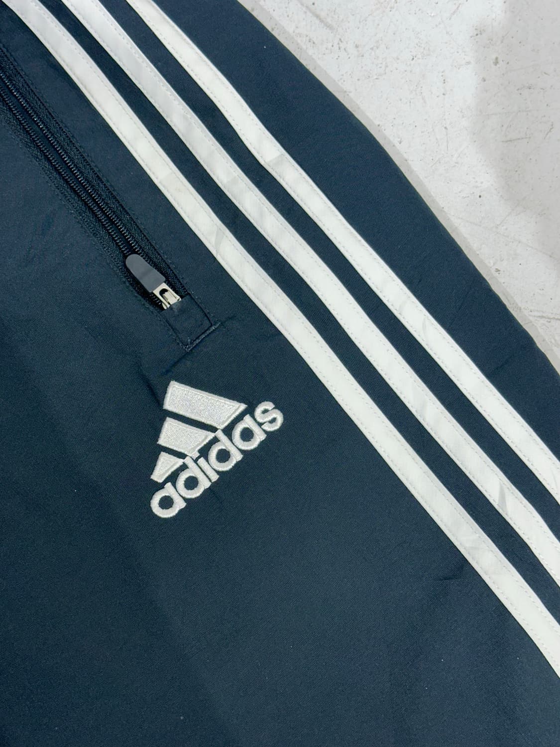 아디다스 차콜 화이트 삼선 와이드 트랙 팬츠 M 상품이미지6