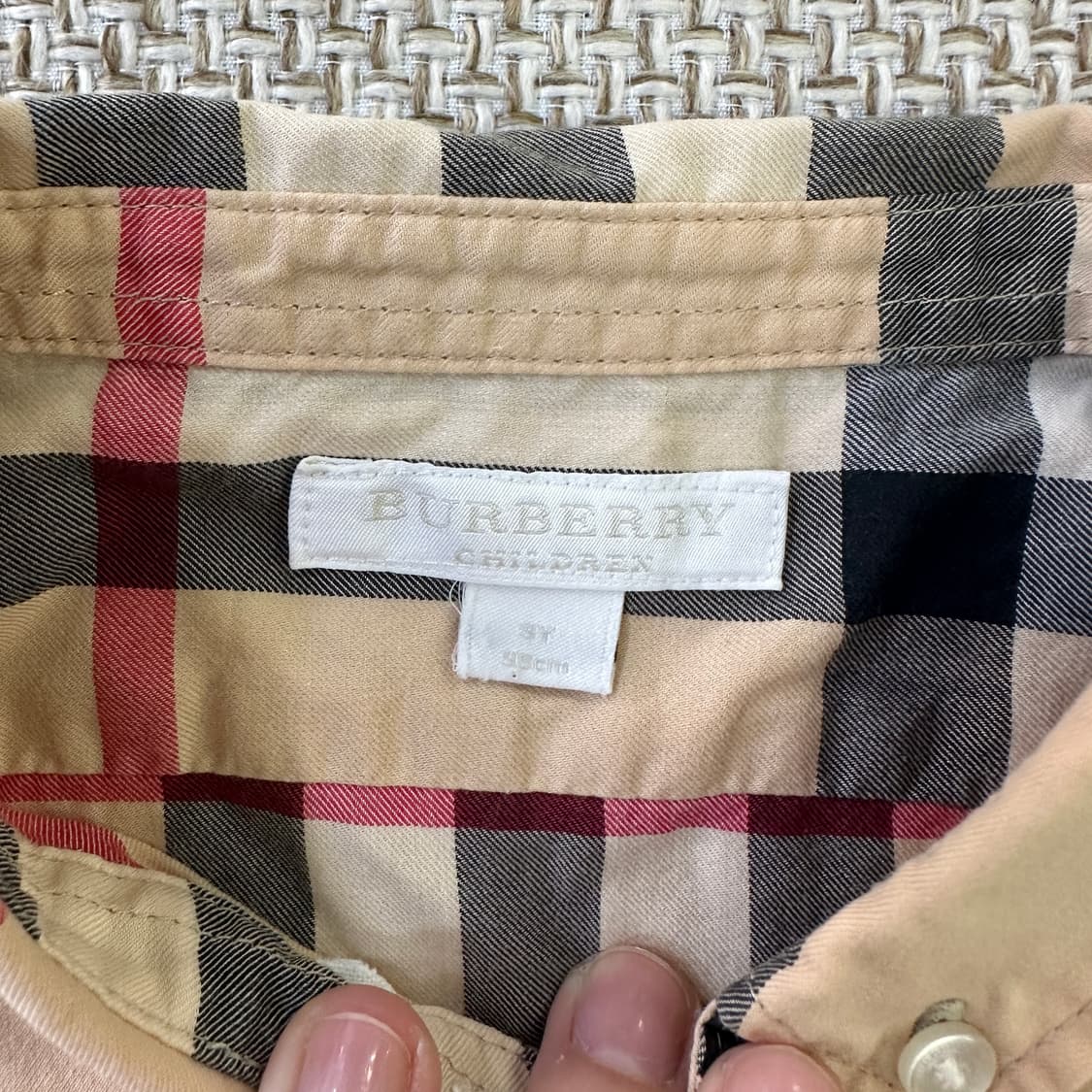 3Y 버버리 키즈 체크패턴 반팔 셔츠 0420D 상품이미지2