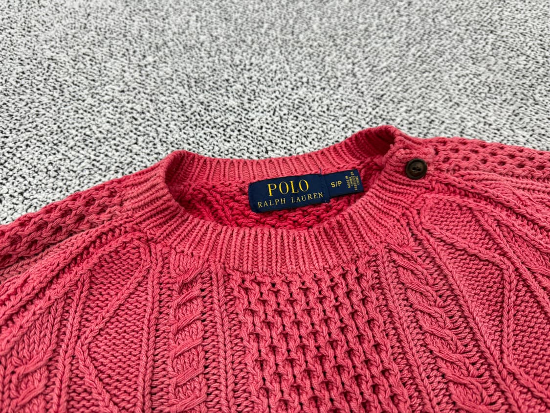 [XL][M] 폴로 랄프로렌 피그먼트 케이블니트 2사이즈 상품이미지8