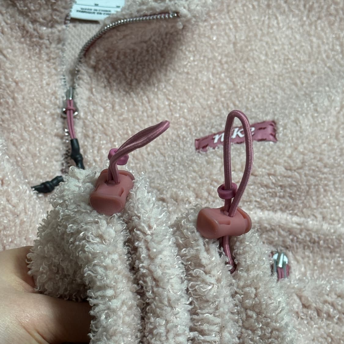 나이키 핑크 크롭 플리스 후리스 반집업 상품이미지9