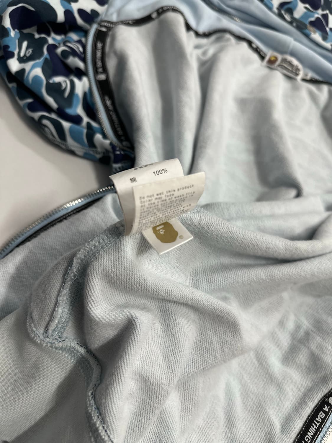 베이프 샤크 후드집업 블루 M 상품이미지8