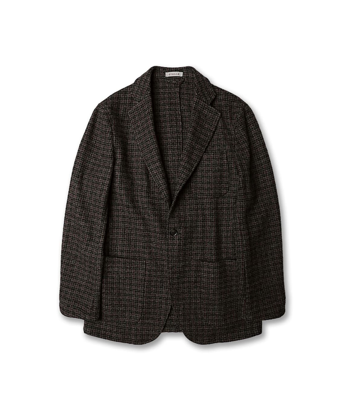에토네 [Etonne] 레오마스터 헤어리 울 체크 댄디 자켓 상품이미지1