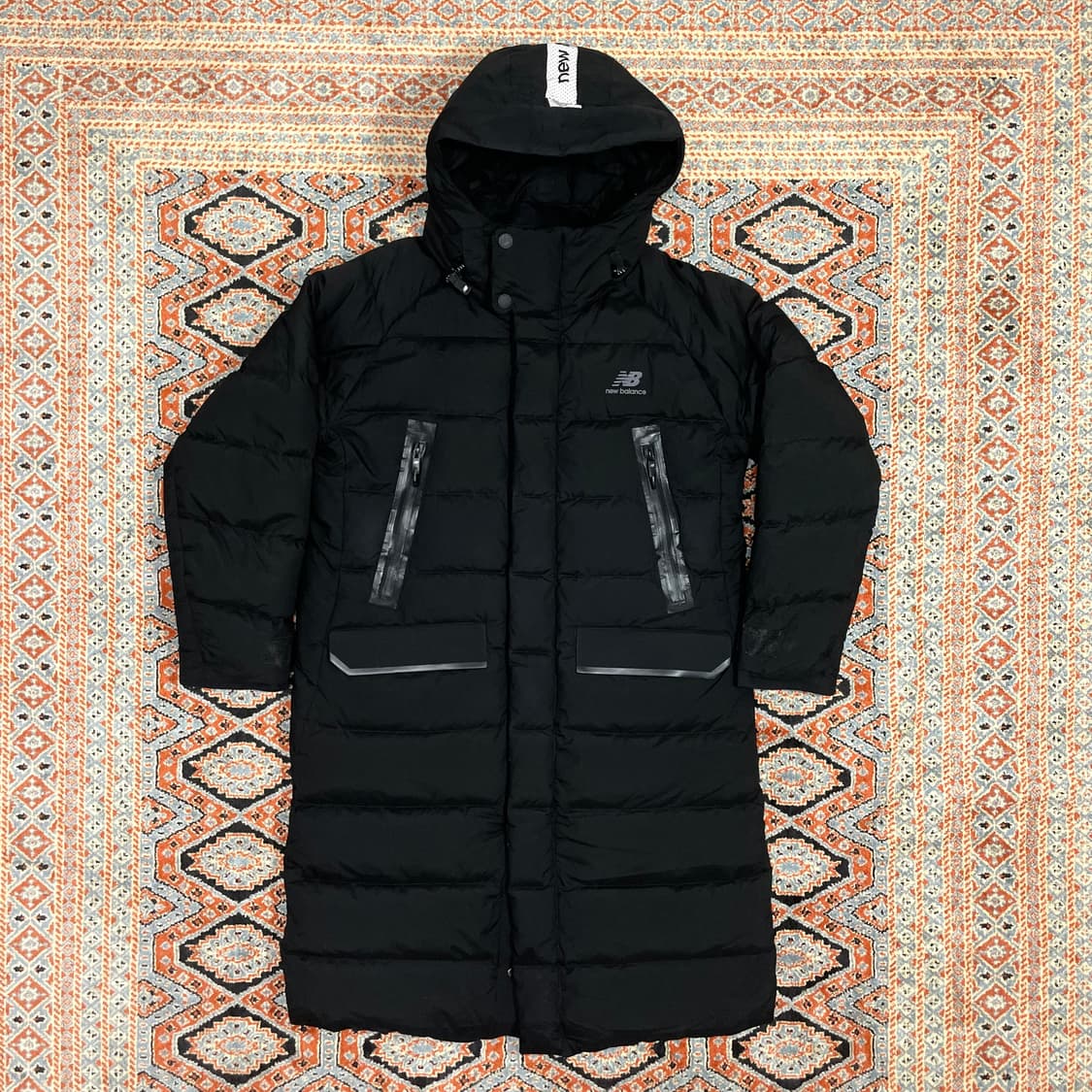 뉴발란스 블랙 구스다운 롱패딩 여성S 상품이미지1