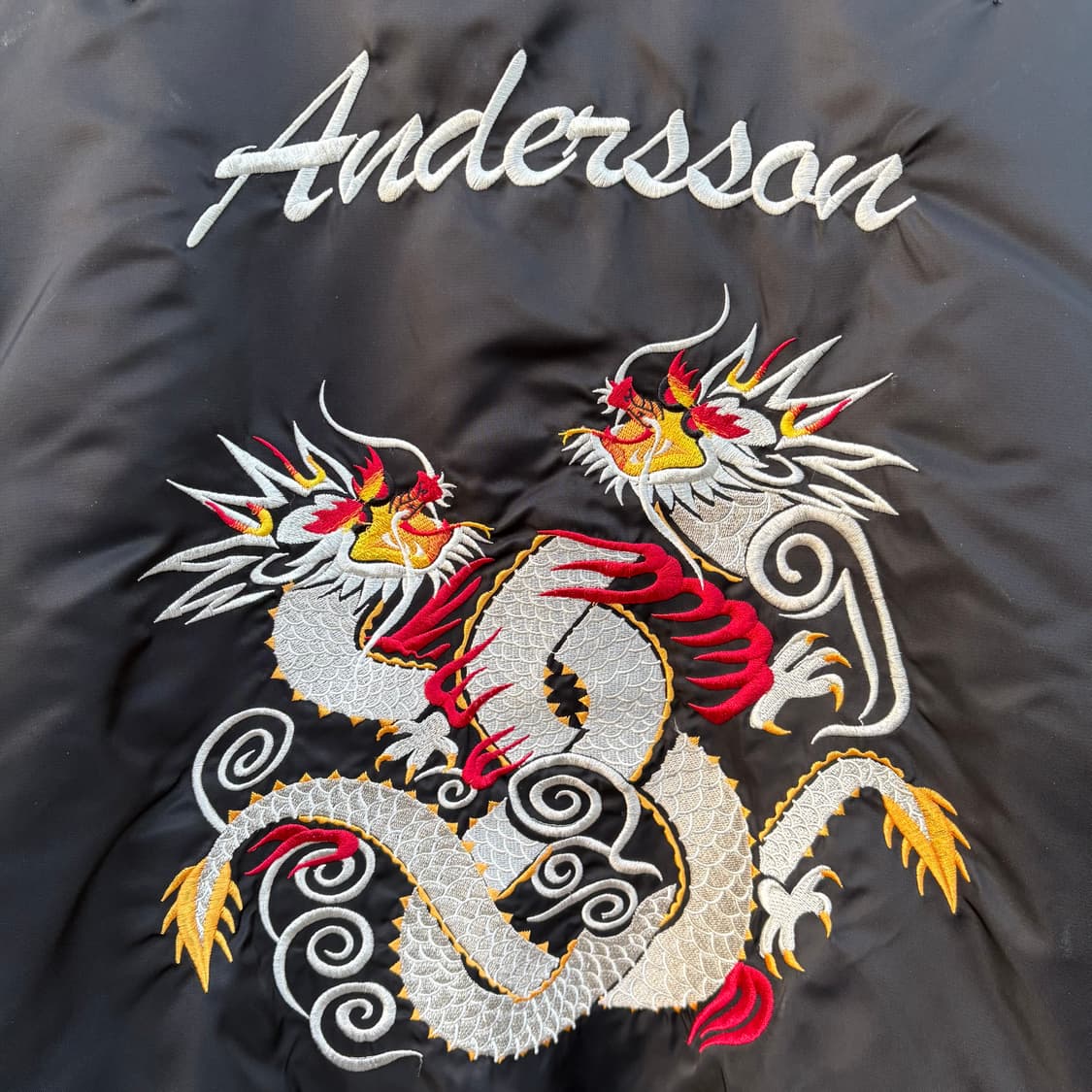 쇼트 x 앤더슨벨 드래곤 자수 마원 자켓 상품이미지7