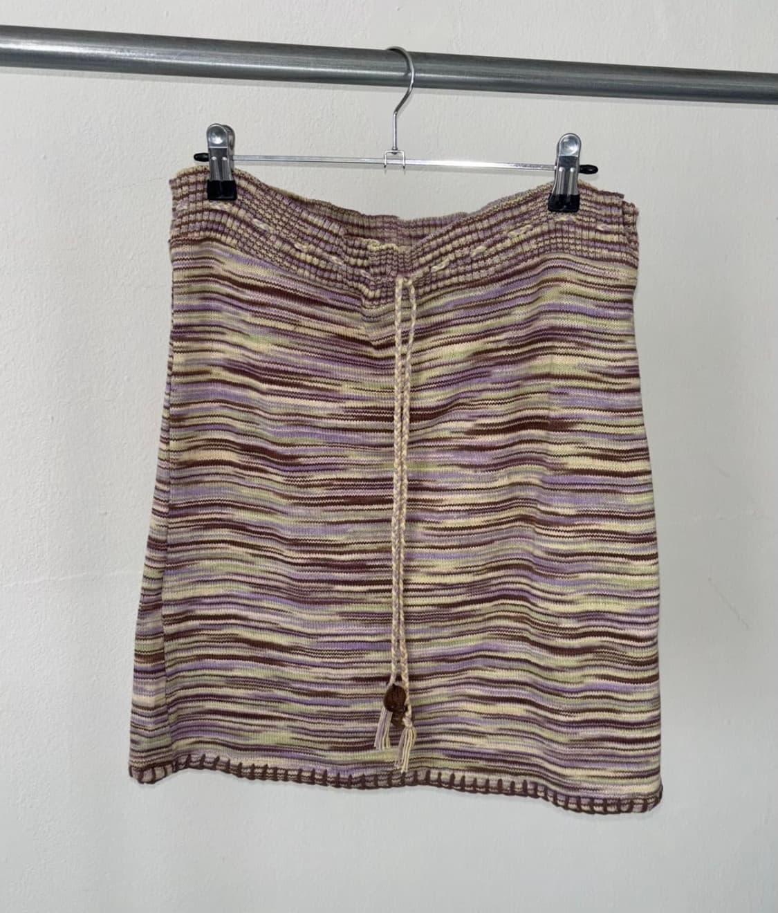 빈티지 레이어드 스트라이프 코튼 스커트  상품이미지2