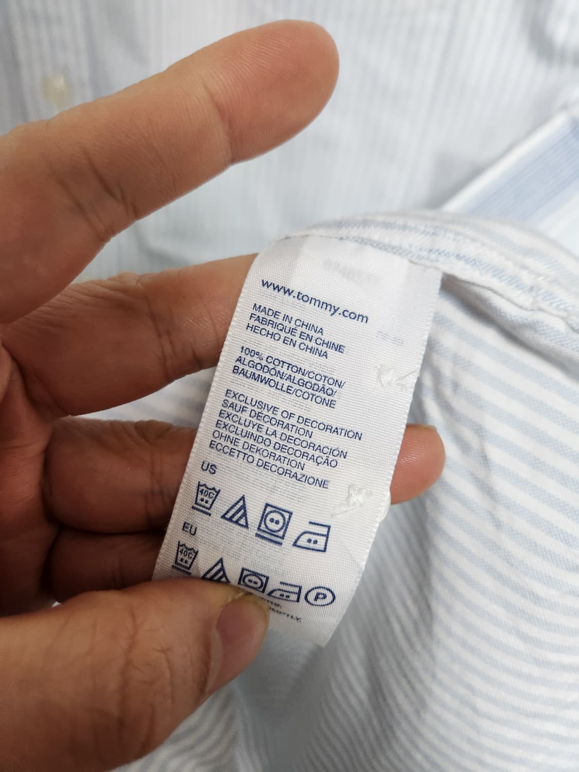 타미힐피거Tommy 스트라이프 옥스포드 셔츠 L - S152 상품이미지6