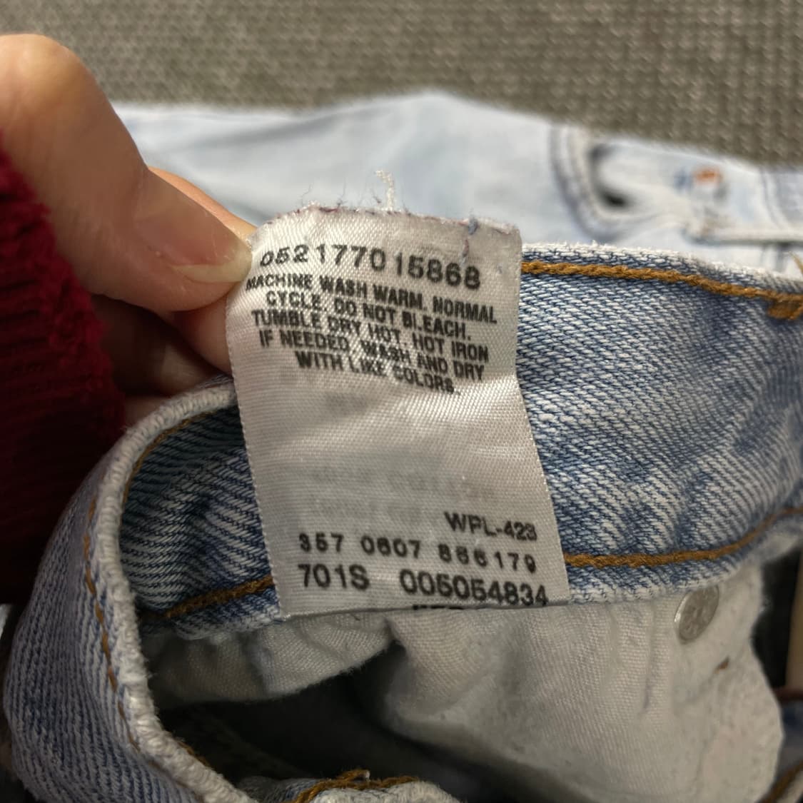 (36) 리바이스 505 36X32 연청 데님 팬츠 레귤러핏 상품이미지5