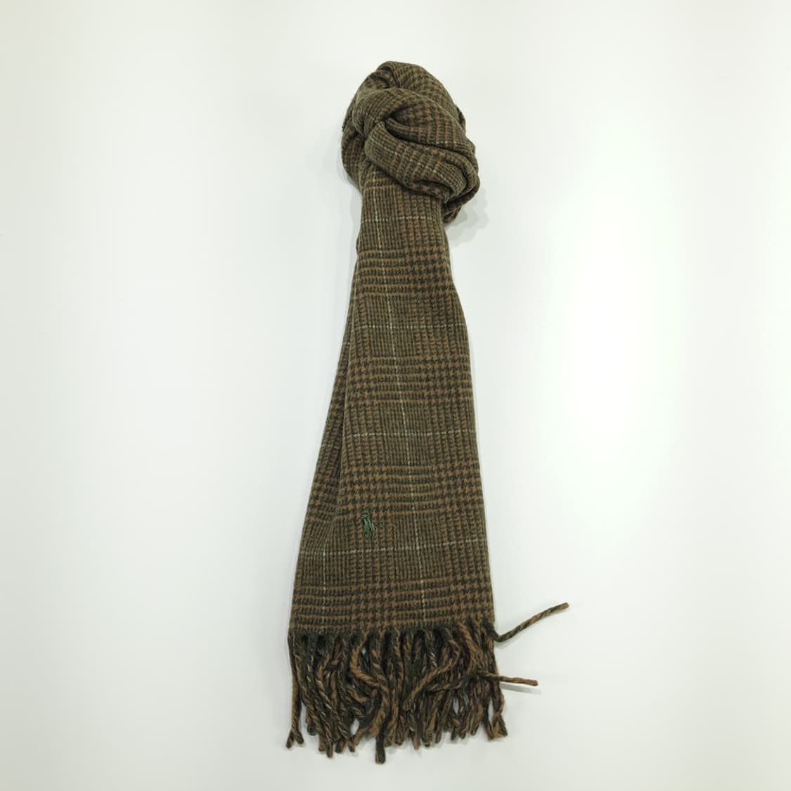 MX178 폴로 랄프로렌 올리브그린 하운드투스 램스울 목도리 머플러 상품이미지3