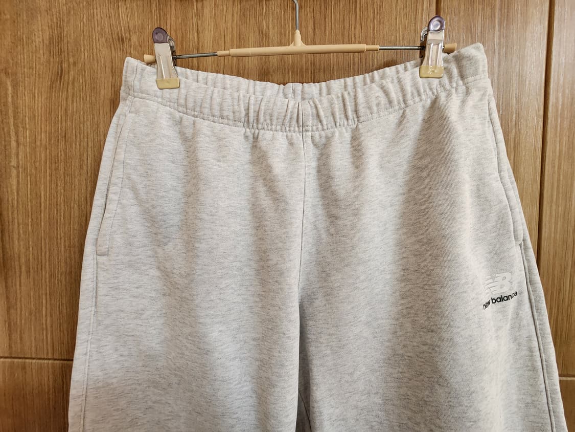 (L)뉴발란스 유니 스트레이트 스웻 팬츠 오트밀멜란지 상품이미지2