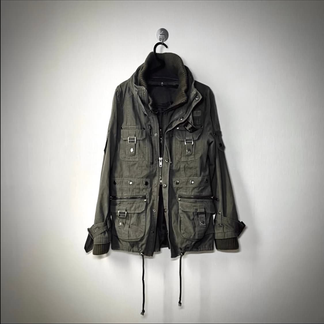 고스트오브할렘 아카이브 하이넥 투카라 2way 스터드 버클 자켓 y2K 상품이미지2