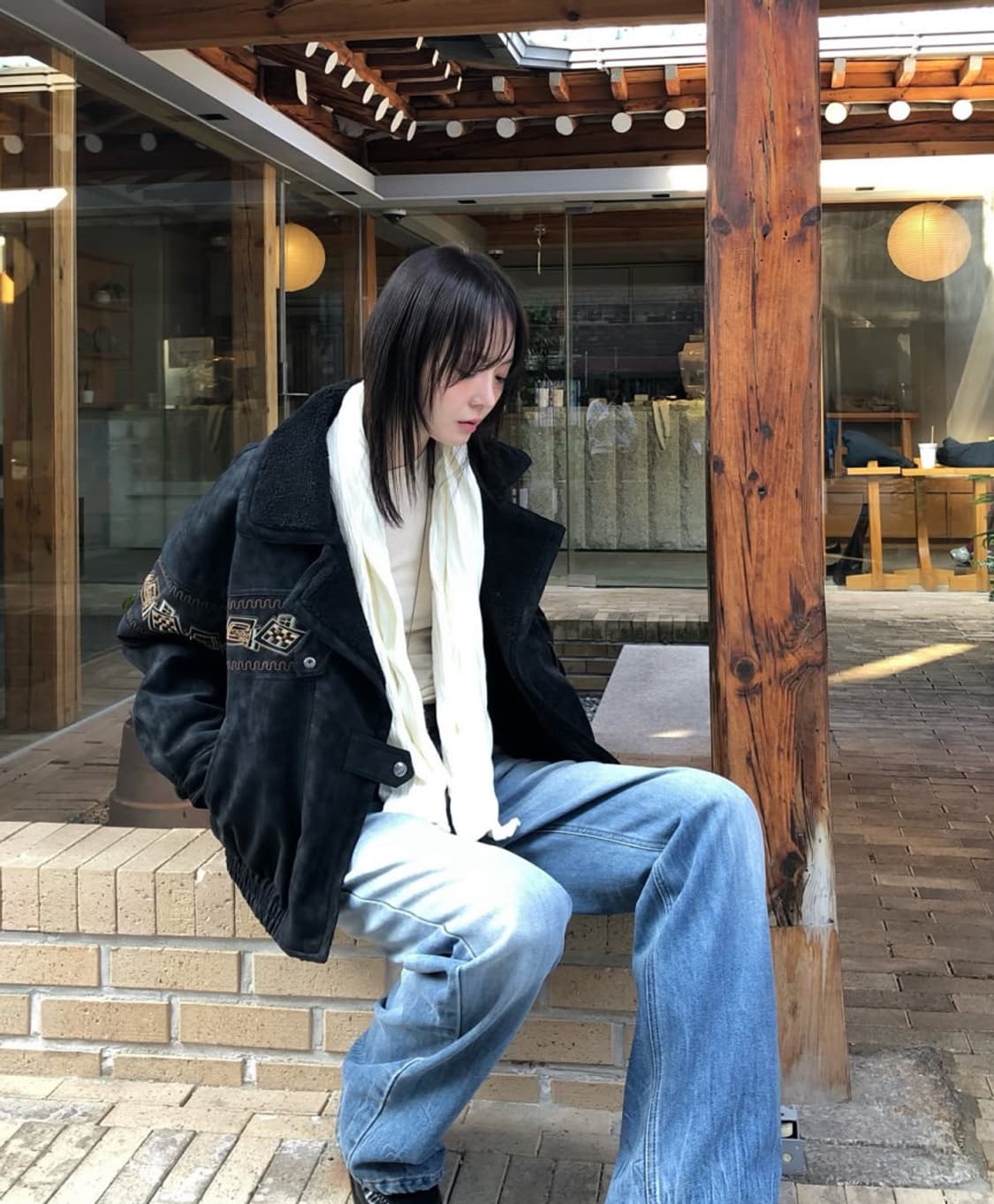 Unanswered mystery 무스탕 (black) 상품이미지6