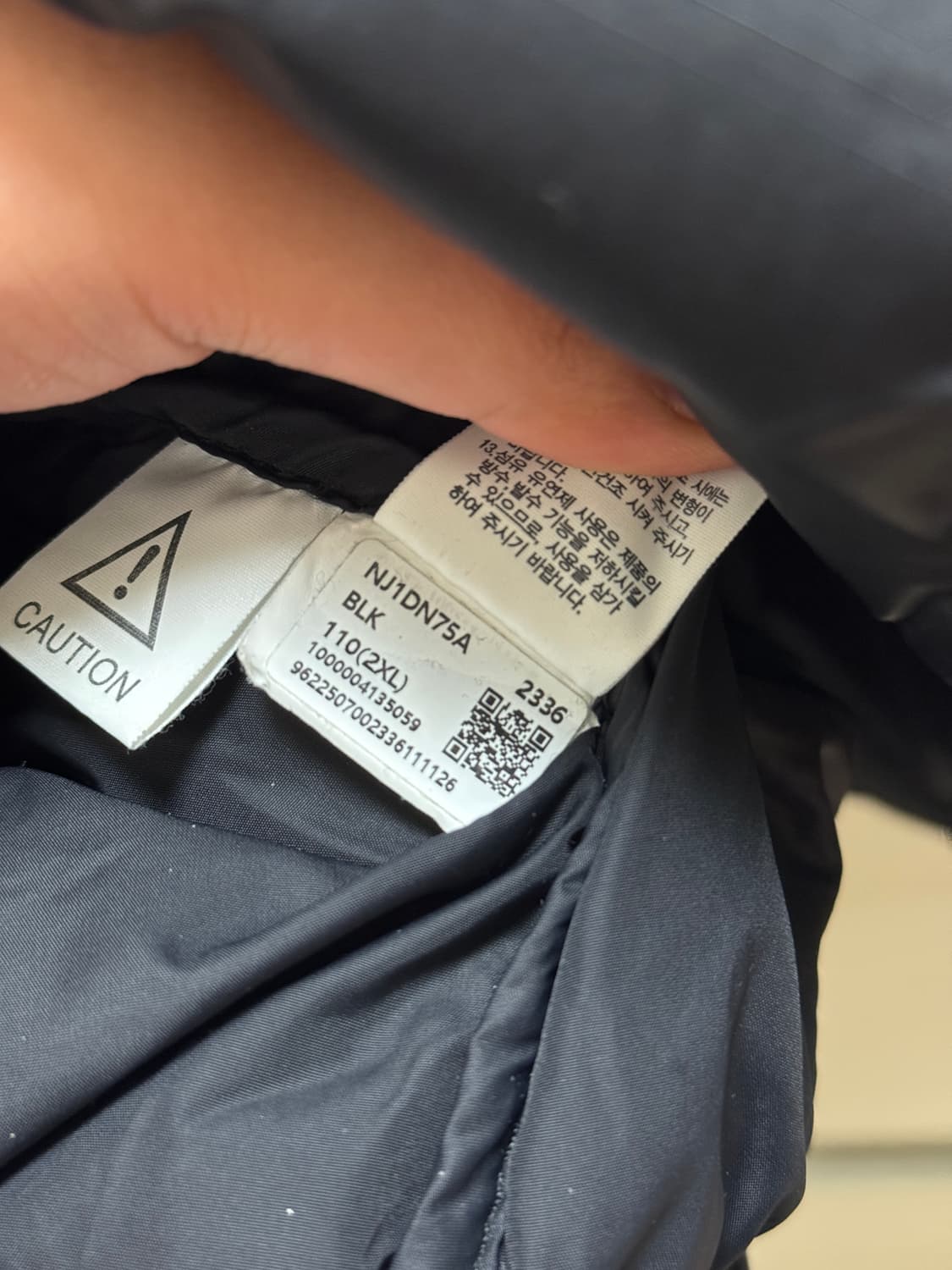 노스페이스 눕시 숏패딩 블랙 2XL 110 상품이미지7