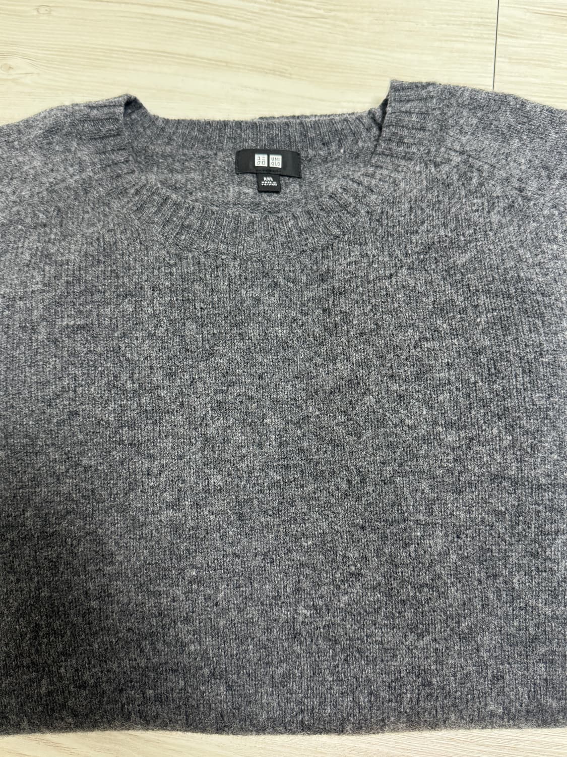 유니클로 램스울크루넥스웨터 xxl 그레이 상품이미지4