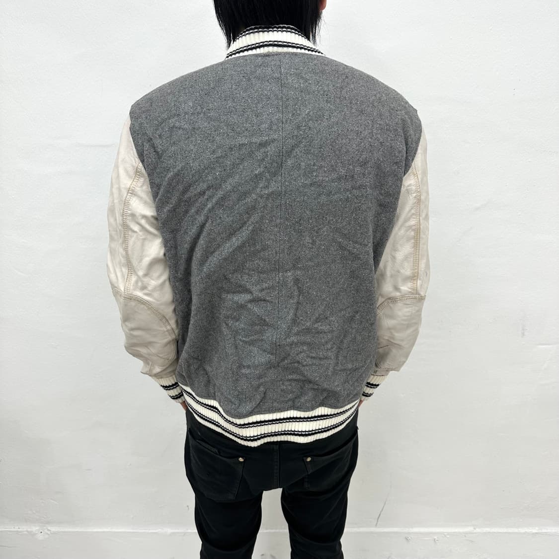 Diesel leather varsity jacket 상품이미지3