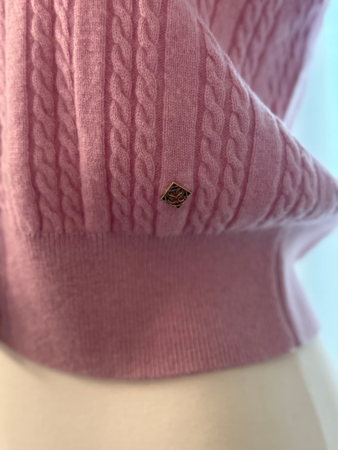 산드로 핑크 케이블 니트 가디건 상품이미지3