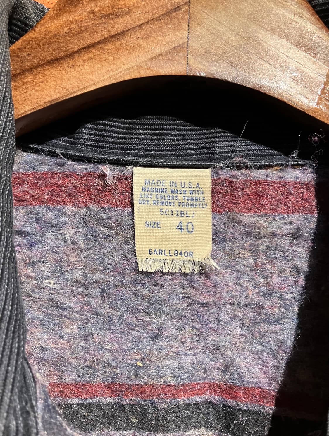 70s USA 빈티지 랭글러 빅벤 데님 워크 자켓 상품이미지9