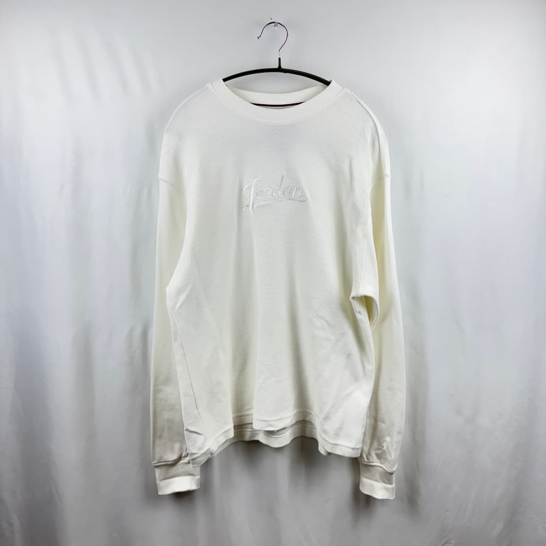 (L) 나이키 조던 자수로고 니트 맨투맨 아이보리 상품이미지2