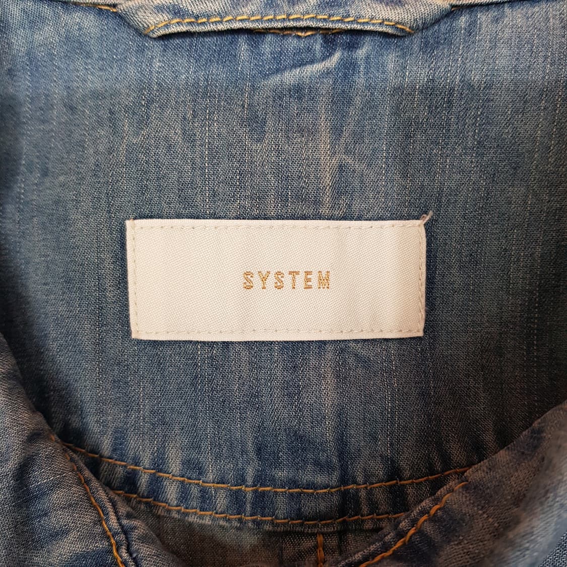 한섬 시스템 2021 오버핏 워시드 데님 셔츠 자켓 82-94-160 상품이미지8