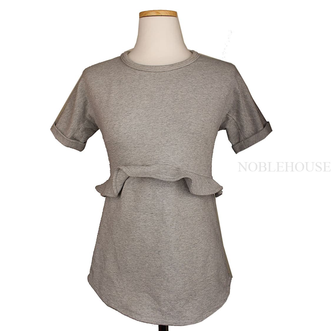 까르벵 멜란지그레이 러플 상의(S) 상품이미지1