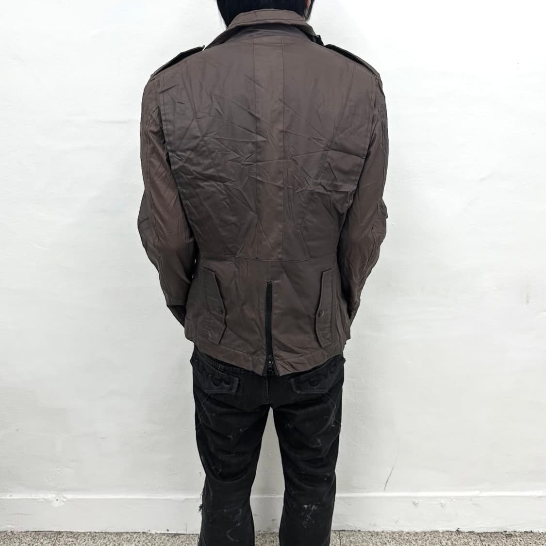 Deep brown rider zip jacket 상품이미지5