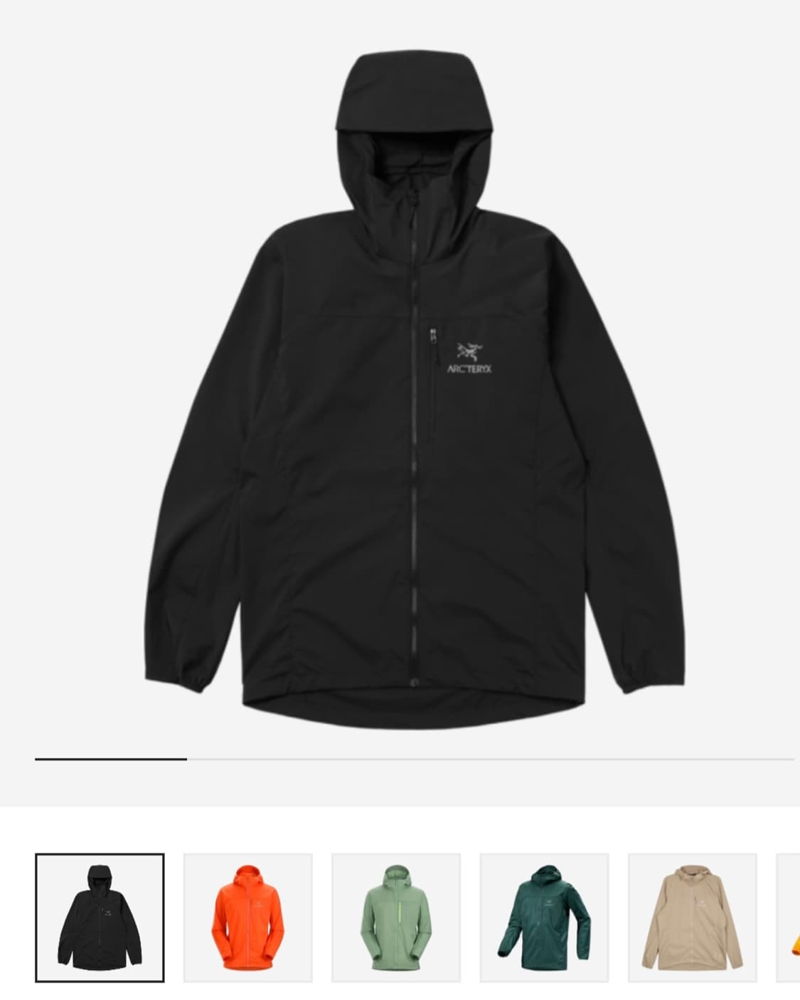 (새상품) 아크테릭스 스쿼미시 후디 블랙 s size 상품이미지1