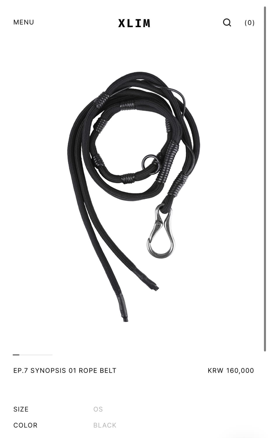 Xlim 엑슬림 EP.7 SYNOPSIS 01 ROPE BELT 상품이미지1