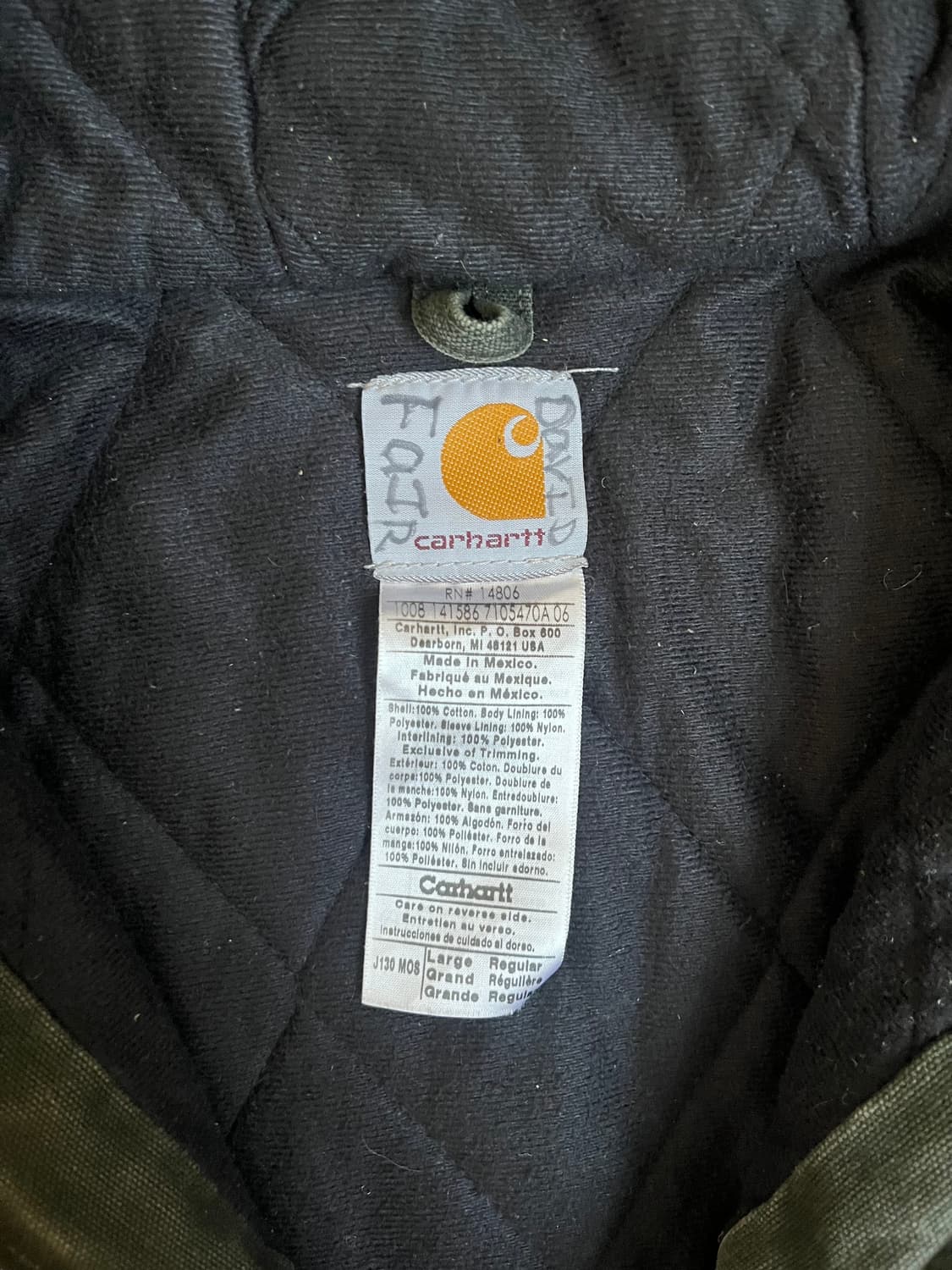 [L] 칼하트 J130 MOS 액티브 자켓 상품이미지4