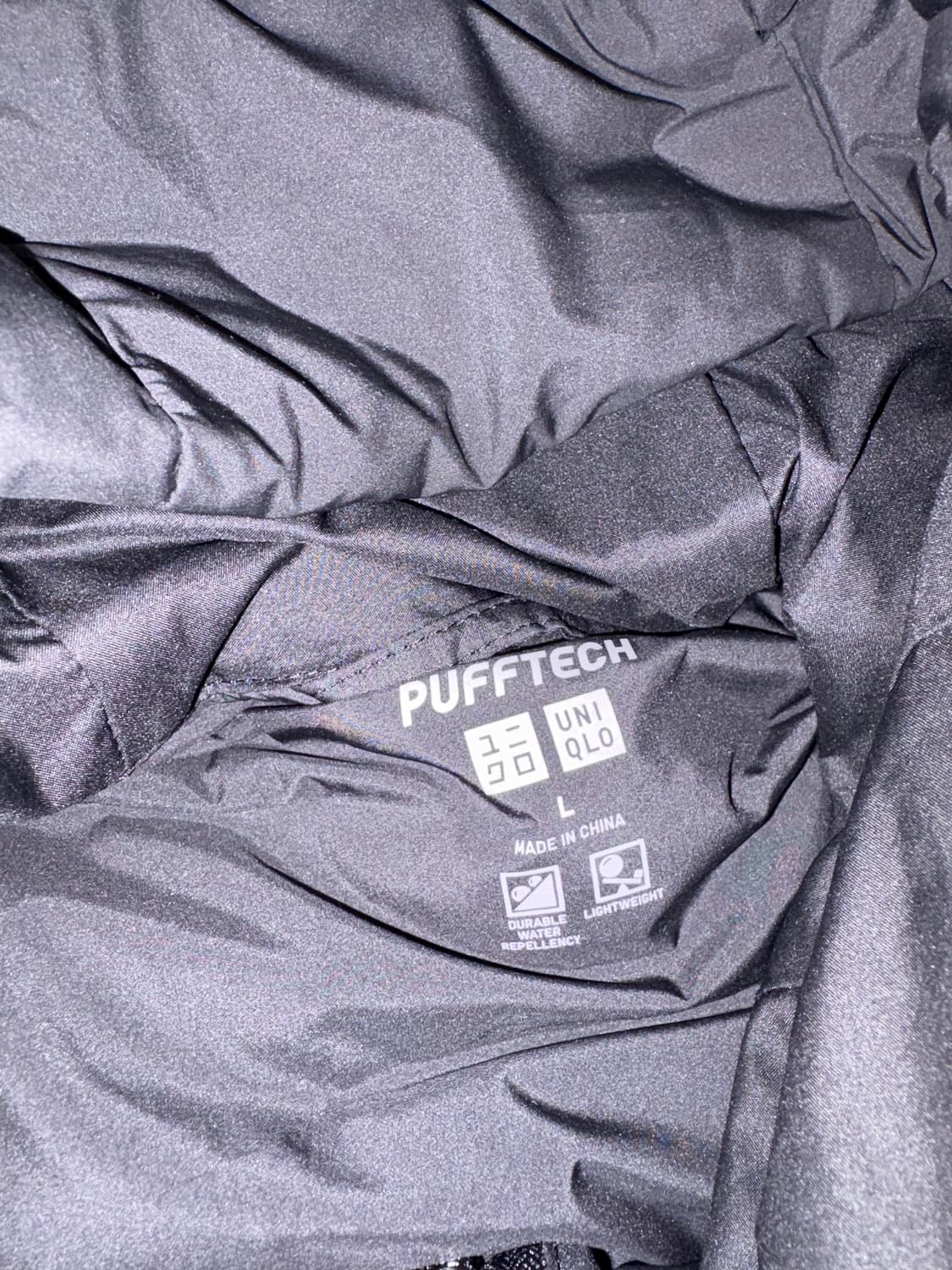 유니클로 퍼프테크 파카 L 블랙 상품이미지2