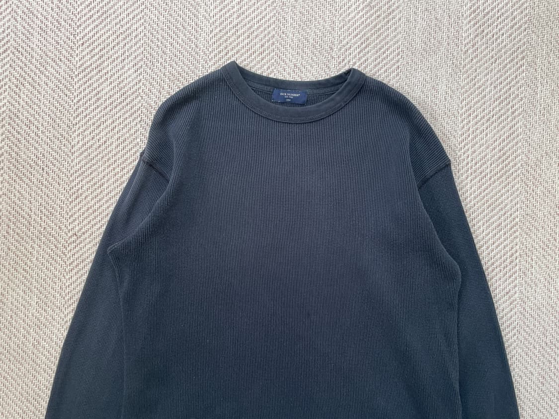 빈티지 back number 헨리넥 와플 긴팔티셔츠  상품이미지2