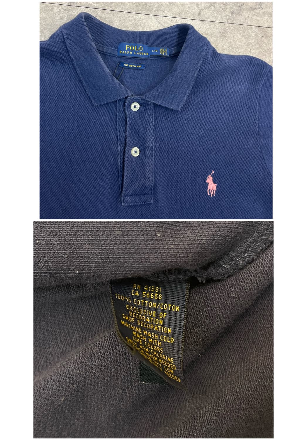 폴로 랄프로렌 카라 반팔 원피스 네이비 L #csz3725 상품이미지3