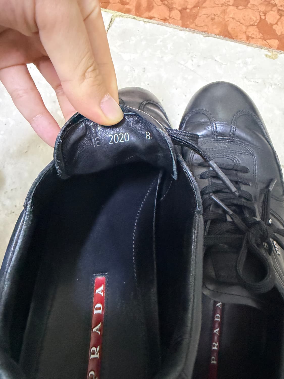 275~280) 프라다 스포츠 레더 가죽 스니커즈 신발 상품이미지4