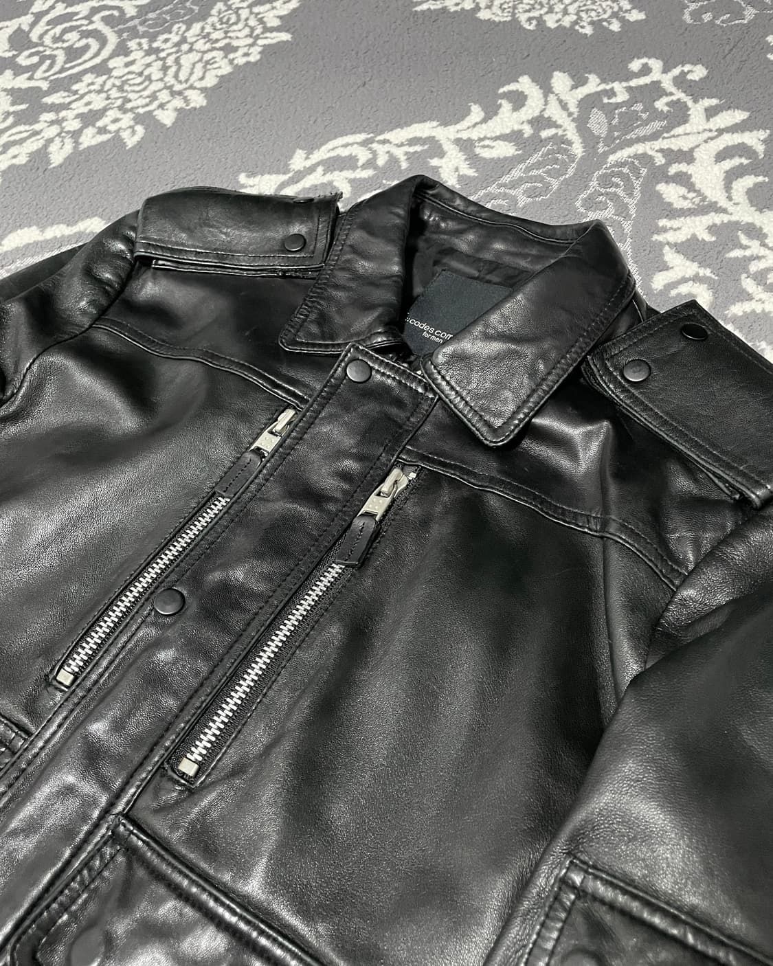 Codes Combine Leather Rider Jacket  상품이미지2