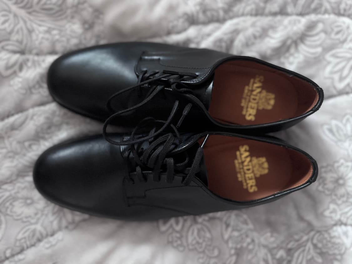 샌더스 오피서 더비 슈즈(팔러별주 왁시레더버전) uk8 새상품   상품이미지3