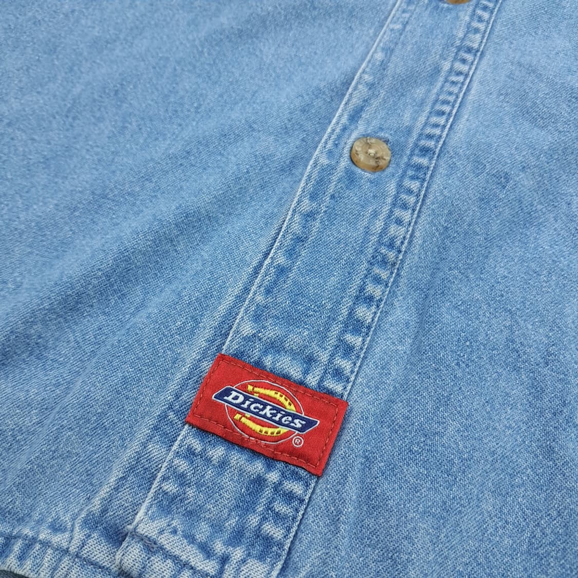 Co830 XL 디키즈 00s 연청 데님 긴팔 셔츠 상품이미지6