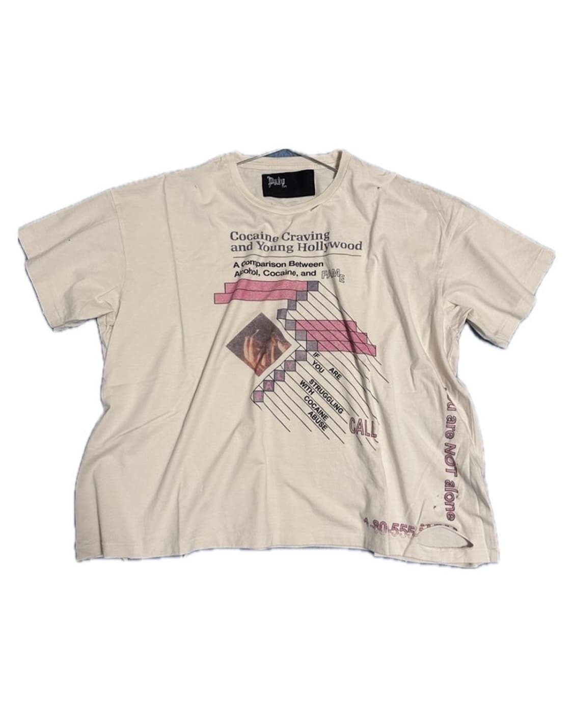 25SS 팔리할리우드 코카인 크레이빙 티셔츠 상품이미지1
