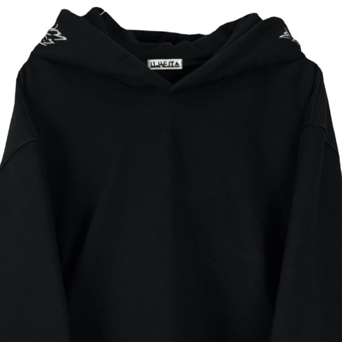 [나인옥토퍼스] 인디언 자수 오버핏 후드티 블랙 M19419 상품이미지4