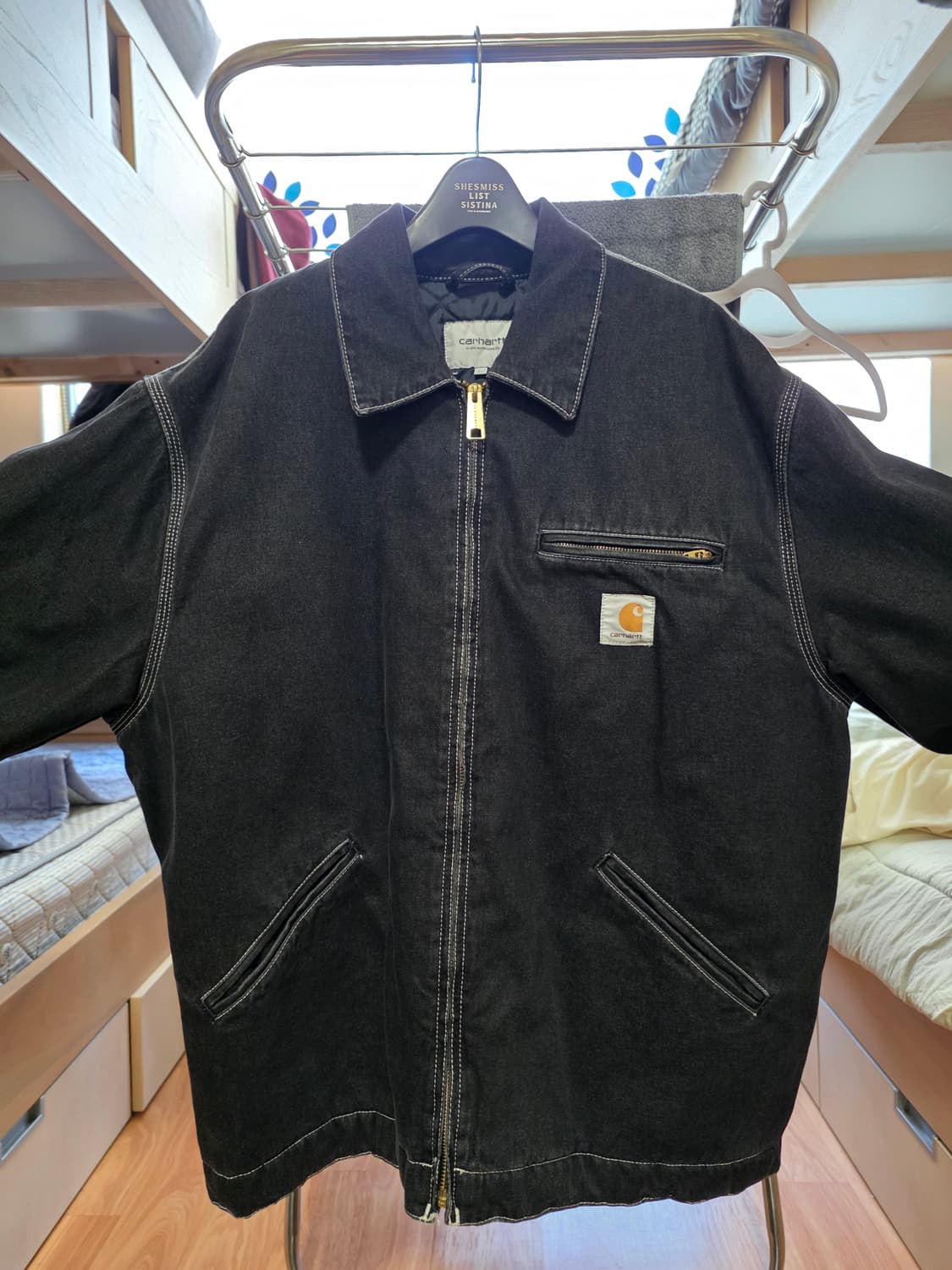 칼하트 wip 디트로이드자켓 블랙스톤워시 상품이미지2