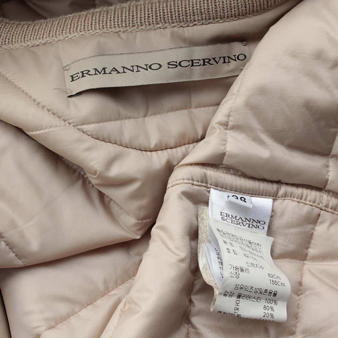 에르마노 설비노 베이지 경량 패딩 코트 44 상품이미지3