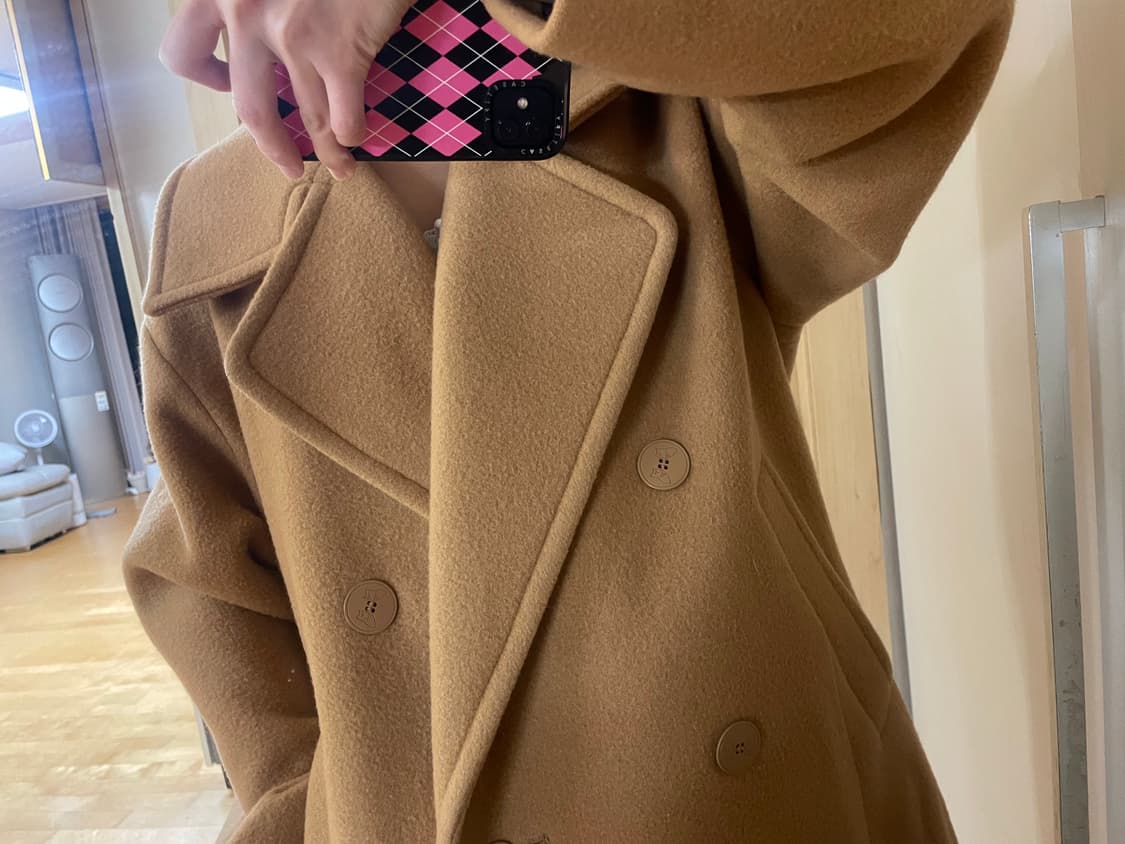 럭키슈에뜨 카멜 모 100% 코트 막스마라 버버리 프론트로우 상품이미지6