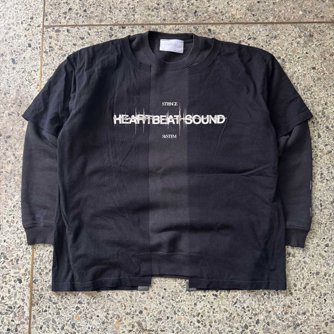 [M~XL] Poliquant 디테일 롱 슬리브 스웻셔츠 상품이미지1