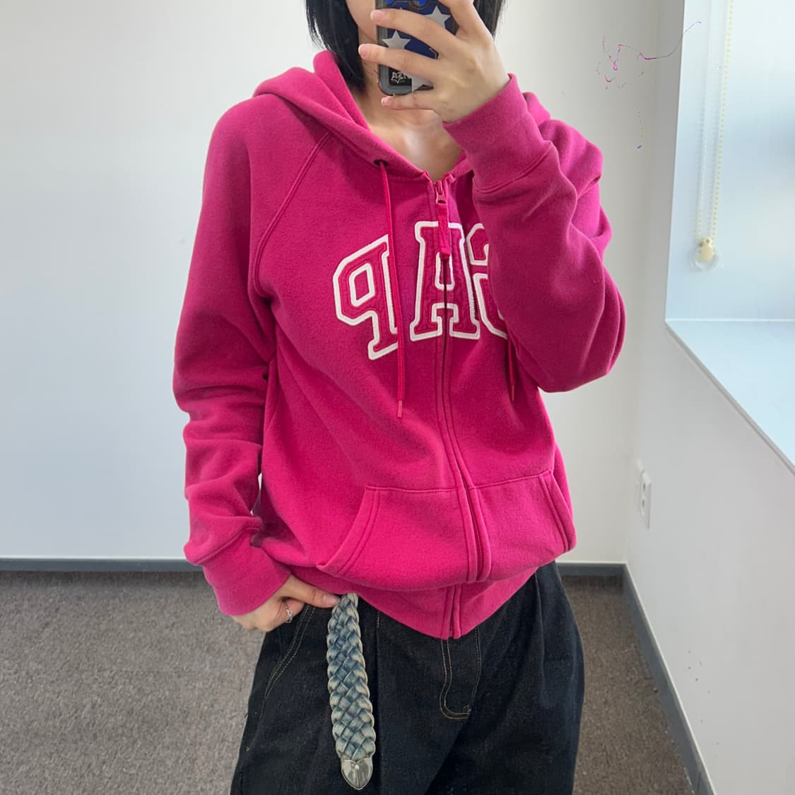 Gap 갭 핫핑크 기모 후드집업  상품이미지2