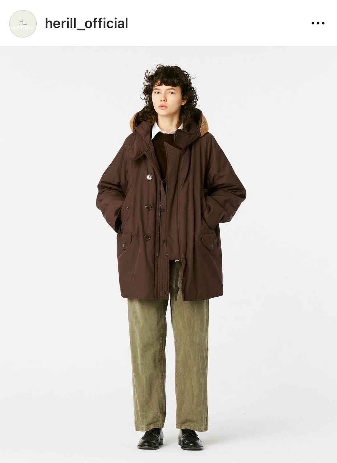 (2/새제품)헤릴 cwu파카 브라운 HERILL 상품이미지3