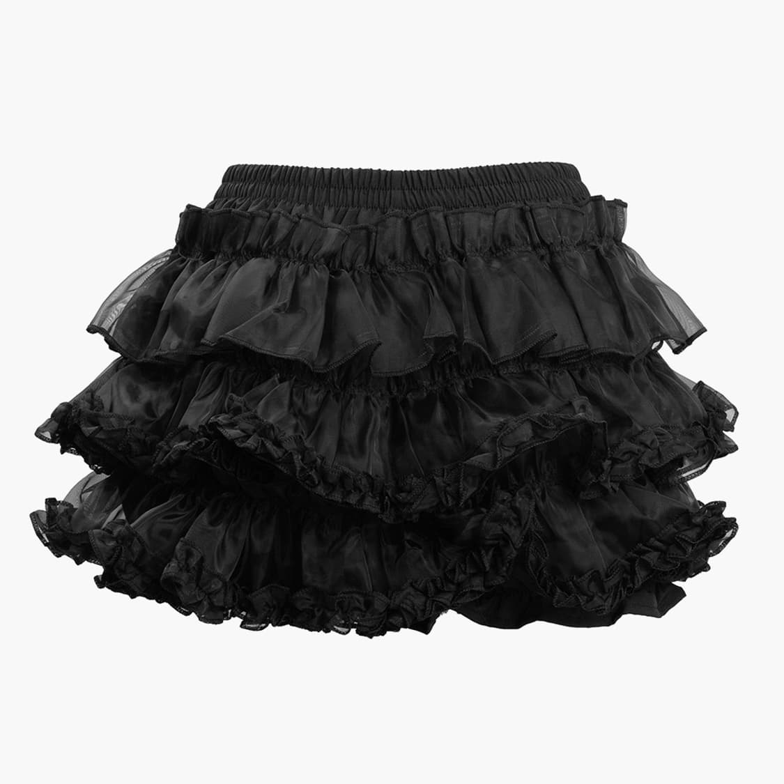 러프넥 튜튜 팬츠 스커트 블랙 상품이미지1