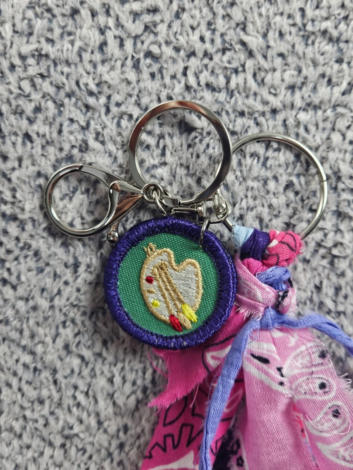 핸드메이드 커스텀 패치 반다나 카라비너 키링 ( OS ) / 10378 상품이미지4